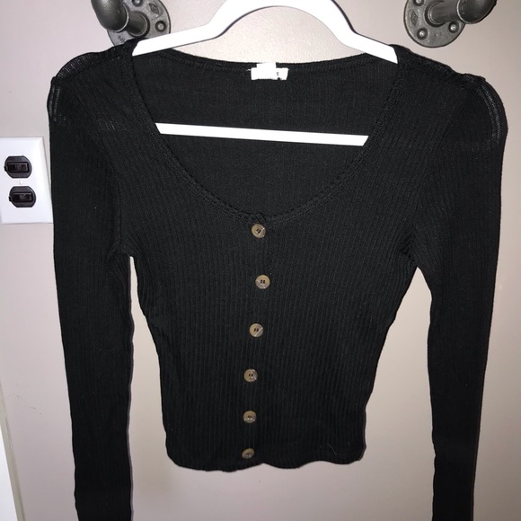 GARAGE BUTTON UP BLACK SHIRT - Picture 1 of 2